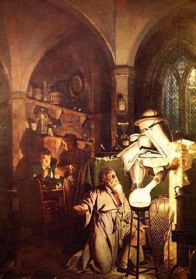 Joseph wright of derby The Alchemist Discovering Phosphorus or The Alchemist in Search of the Philosophers Stone china oil painting image